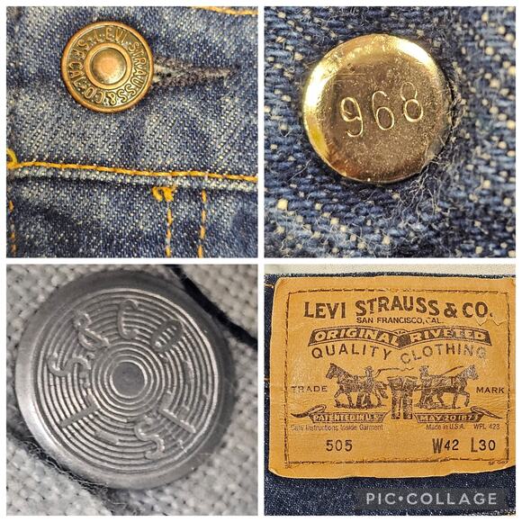 Levi's Vintage 90's Orange Tab  505 Jeans W42 L 30 Made in USA - Picture 10 of 15
